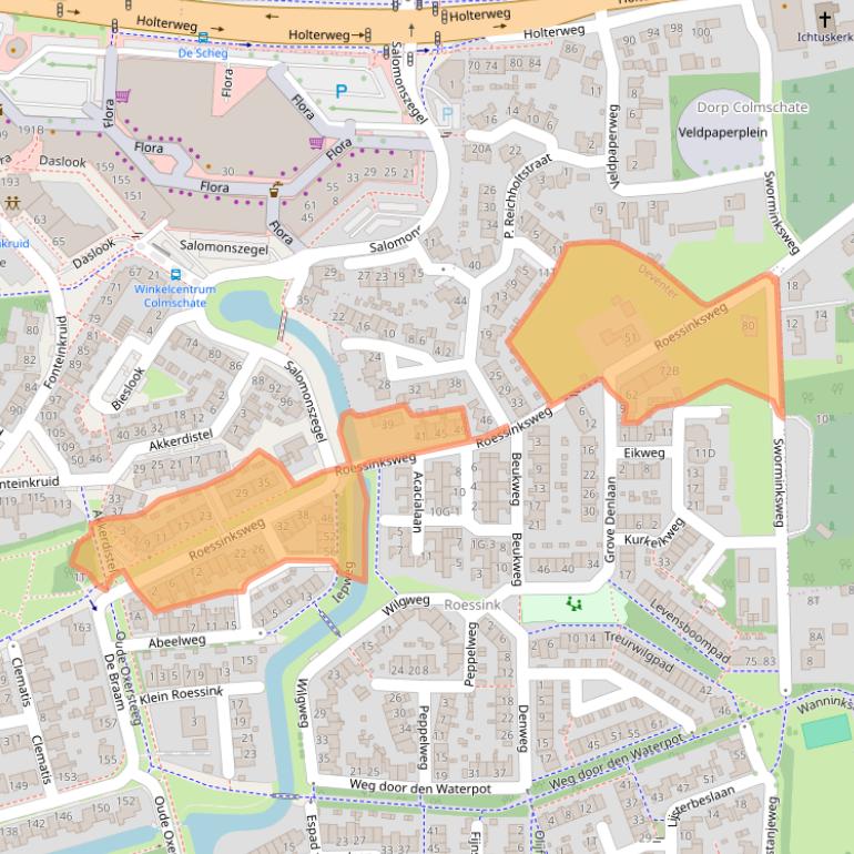 Kaart van postcodegebied 7422LE.