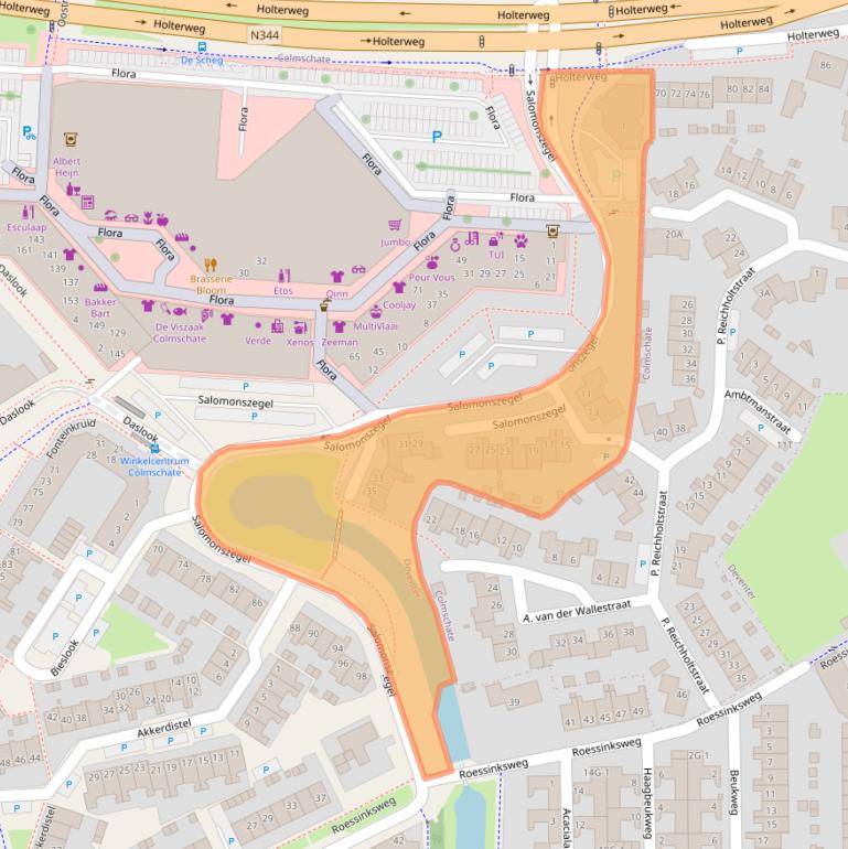 Kaart van postcodegebied 7422LH.