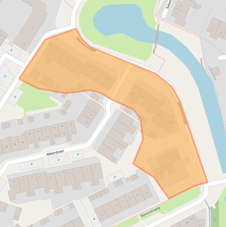 Kaart van postcodegebied 7422LJ.