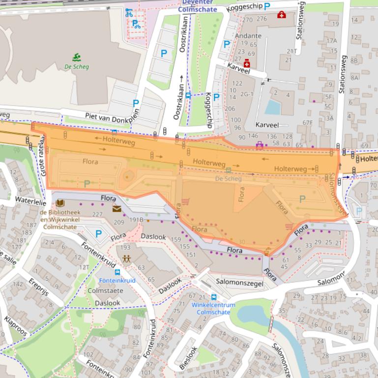 Kaart van postcodegebied 7422LL.