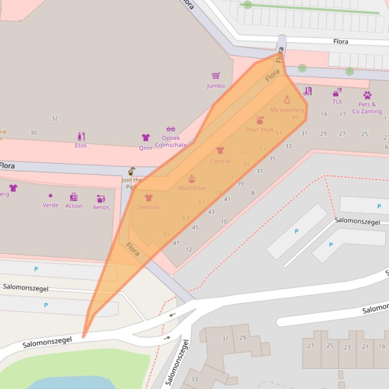 Kaart van postcodegebied 7422LR.