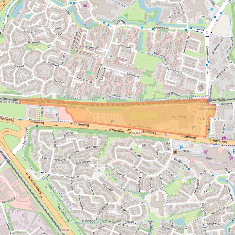 Kaart van postcodegebied 7422LW.
