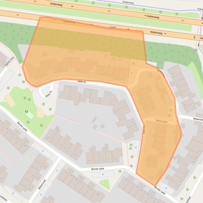 Kaart van postcodegebied 7422NA.