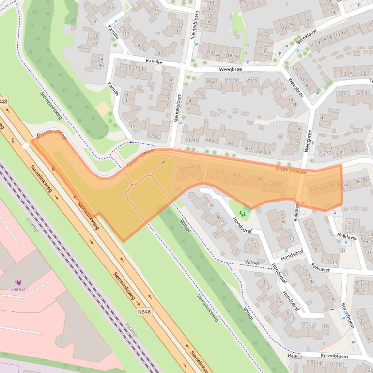 Kaart van postcodegebied 7422ND.