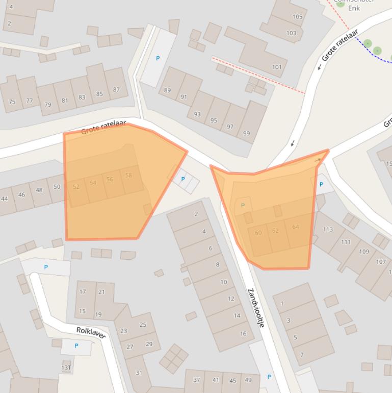 Kaart van postcodegebied 7422NE.