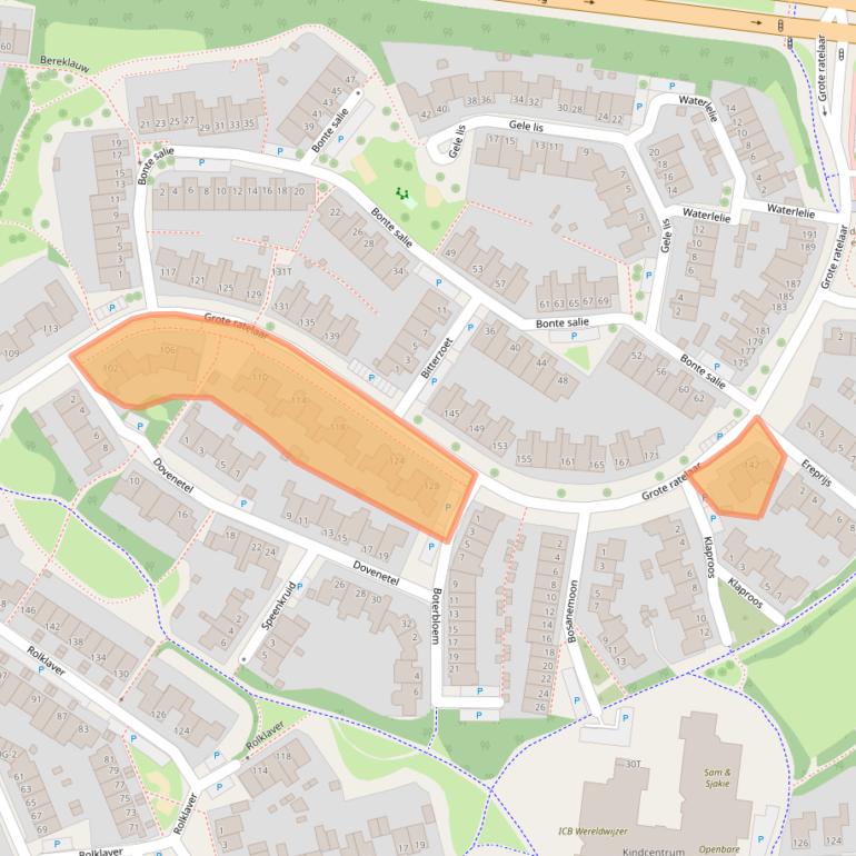 Kaart van postcodegebied 7422NG.