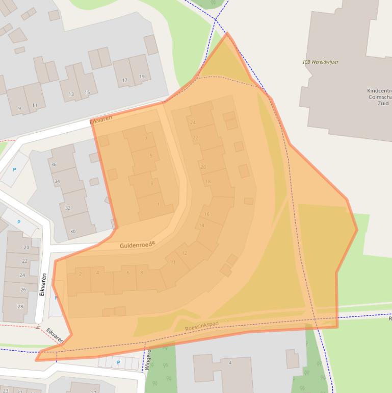 Kaart van postcodegebied 7422NP.