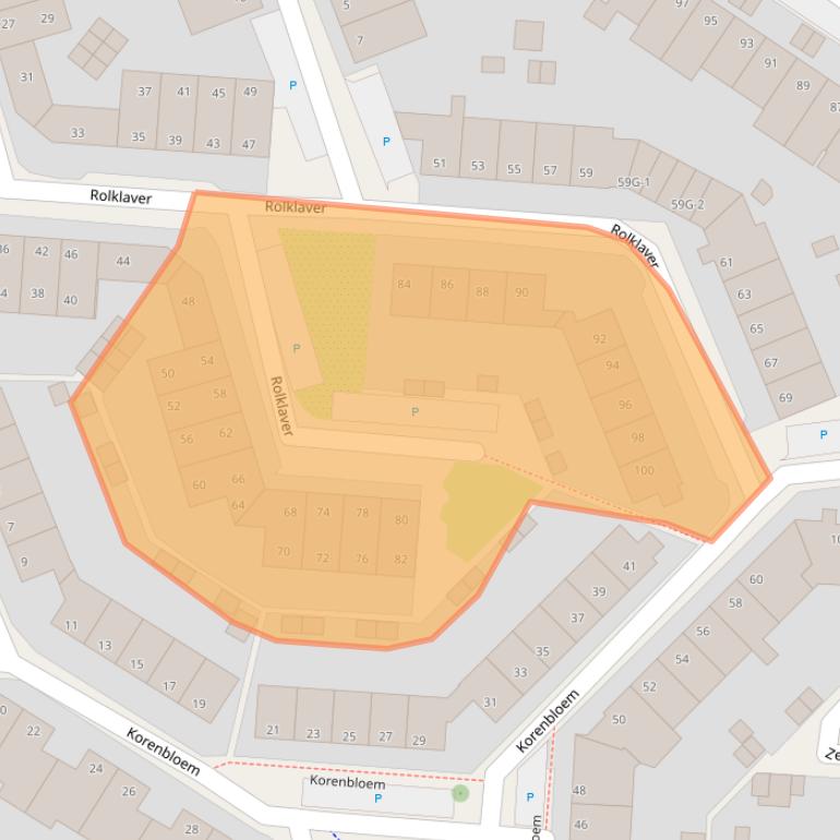 Kaart van postcodegebied 7422RB.