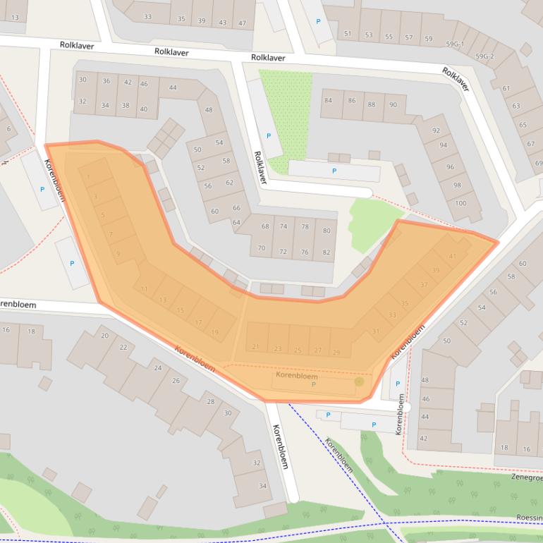 Kaart van postcodegebied 7422RG.