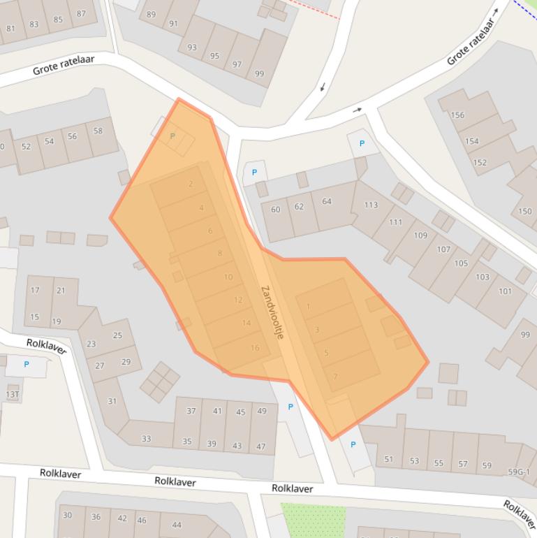 Kaart van postcodegebied 7422RJ.