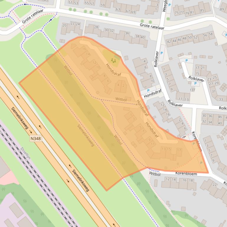 Kaart van postcodegebied 7422RM.