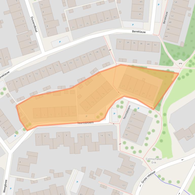 Kaart van postcodegebied 7422SH.