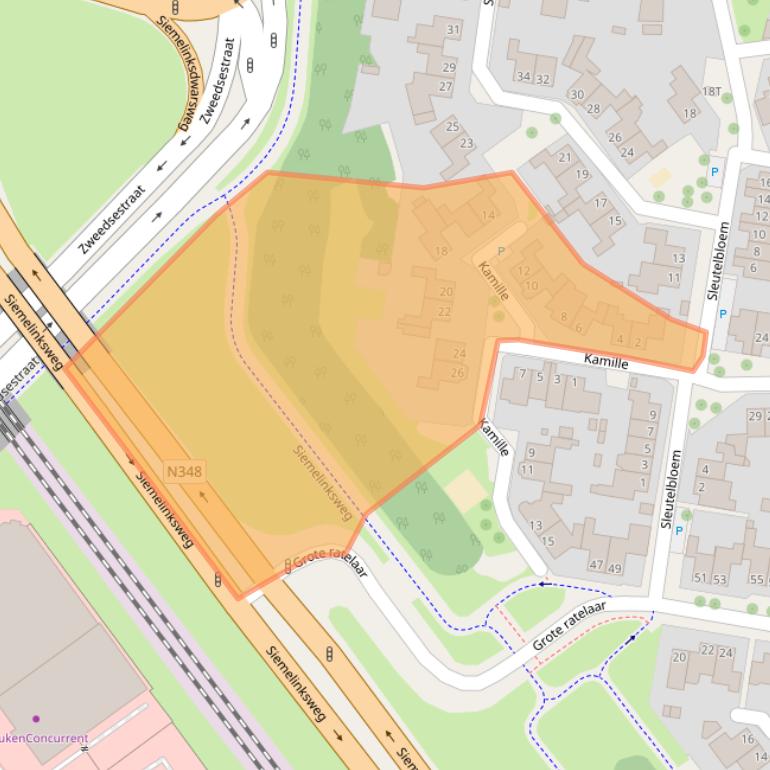 Kaart van postcodegebied 7422SR.