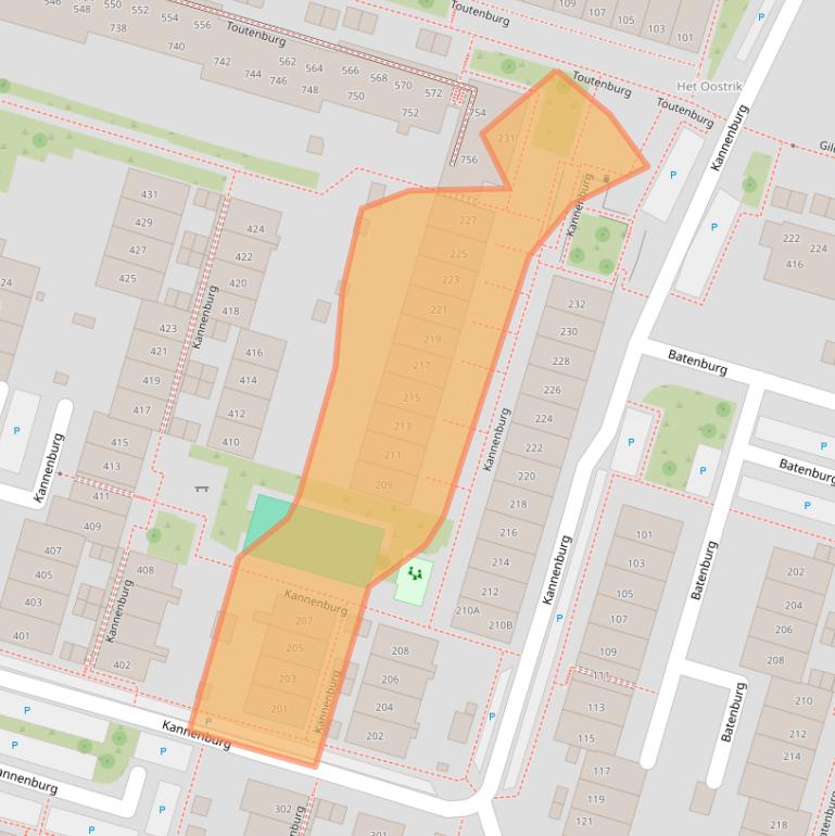 Kaart van postcodegebied 7423AB.