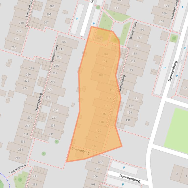 Kaart van postcodegebied 7423BC.