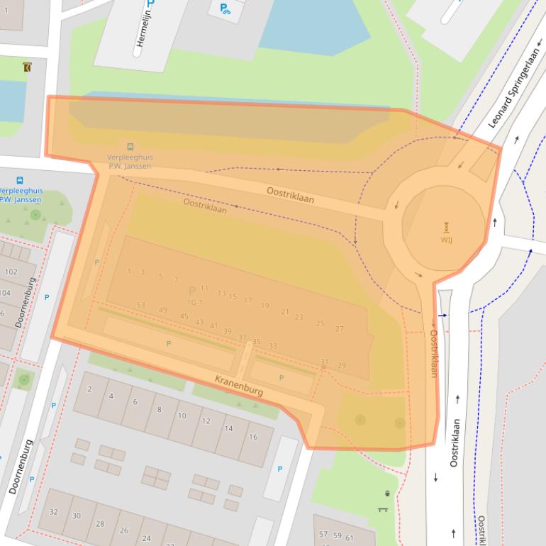 Kaart van postcodegebied 7423BG.