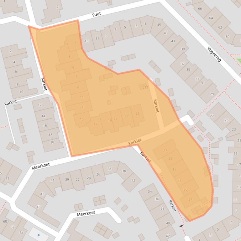 Kaart van postcodegebied 7423CJ.