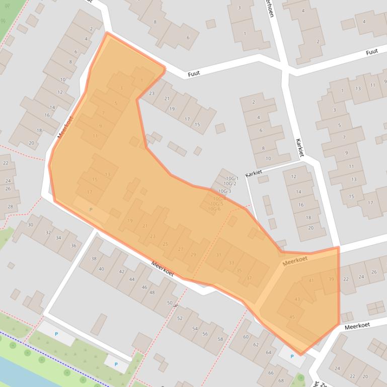 Kaart van postcodegebied 7423CM.