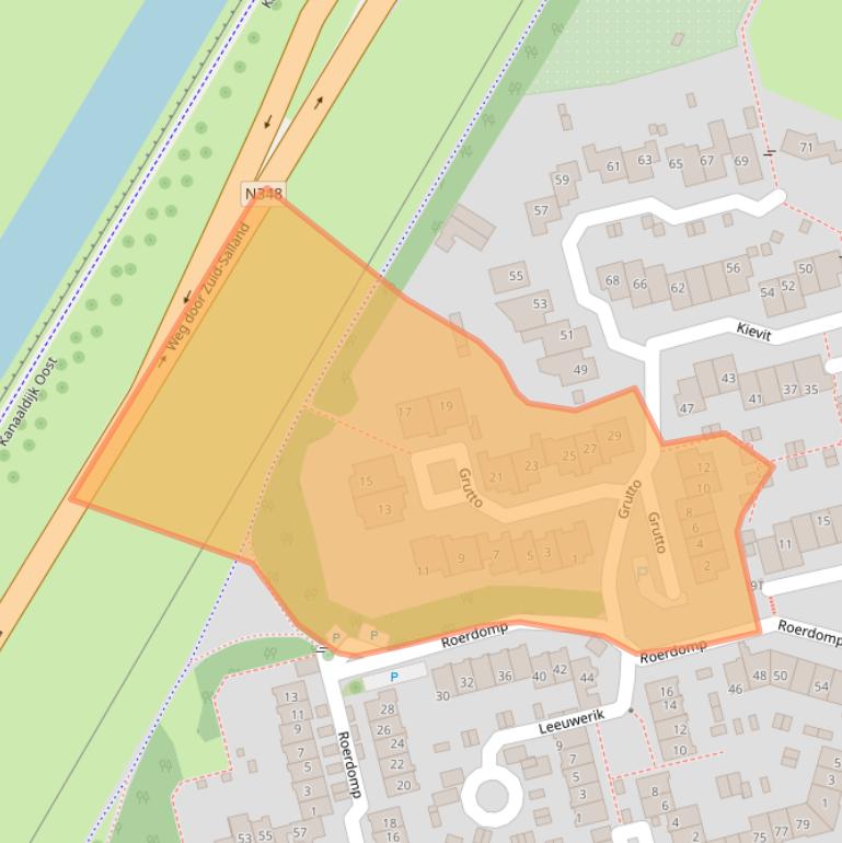 Kaart van postcodegebied 7423CZ.