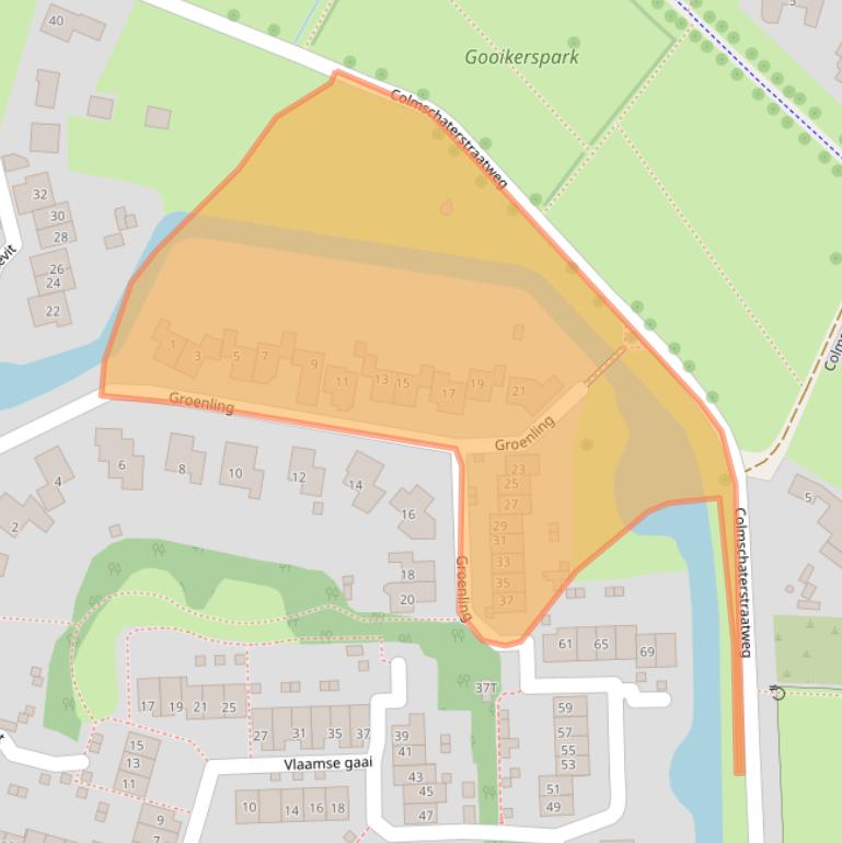 Kaart van postcodegebied 7423DG.