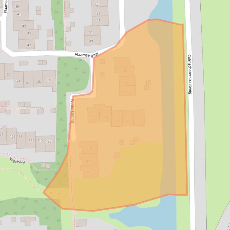 Kaart van postcodegebied 7423DL.