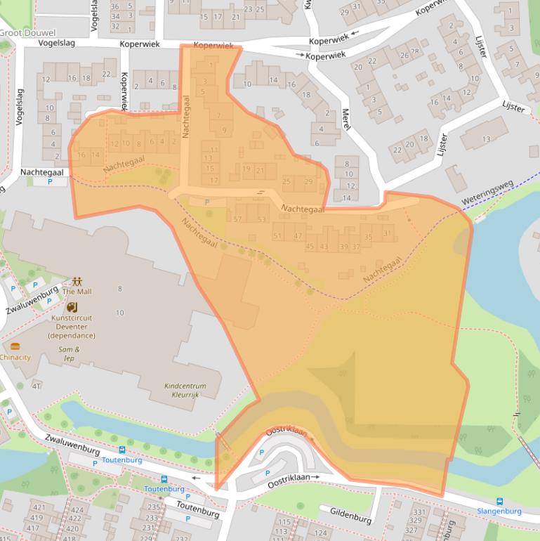 Kaart van postcodegebied 7423DR.