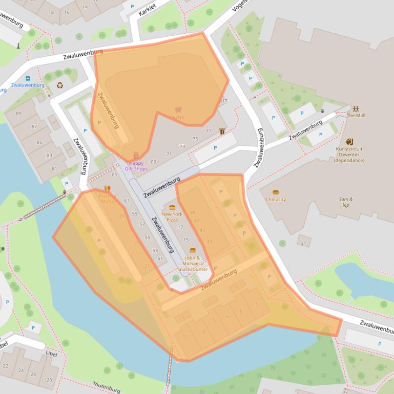 Kaart van postcodegebied 7423DV.