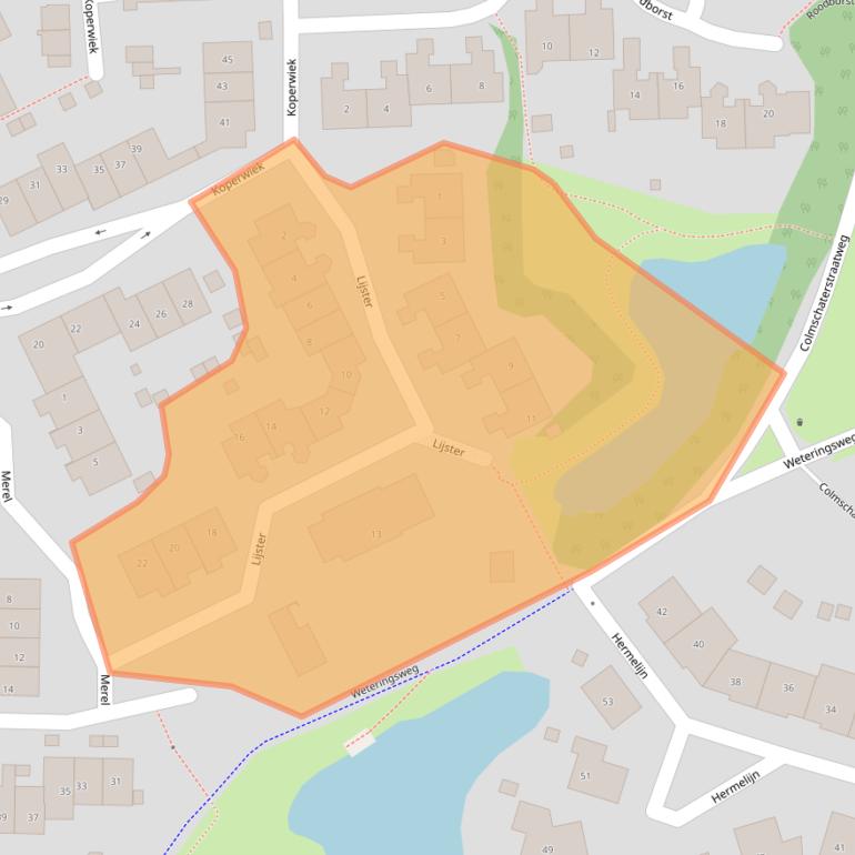 Kaart van postcodegebied 7423EG.