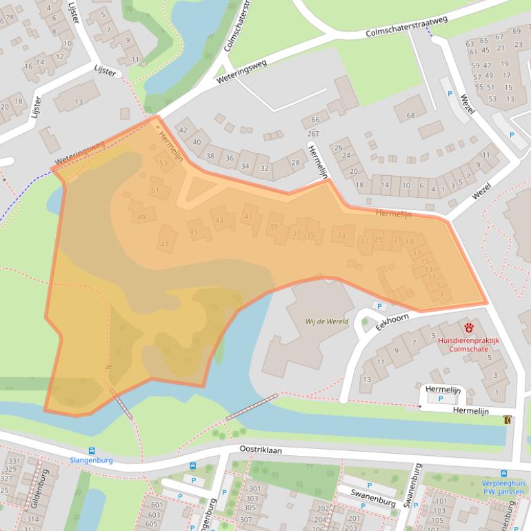 Kaart van postcodegebied 7423EK.