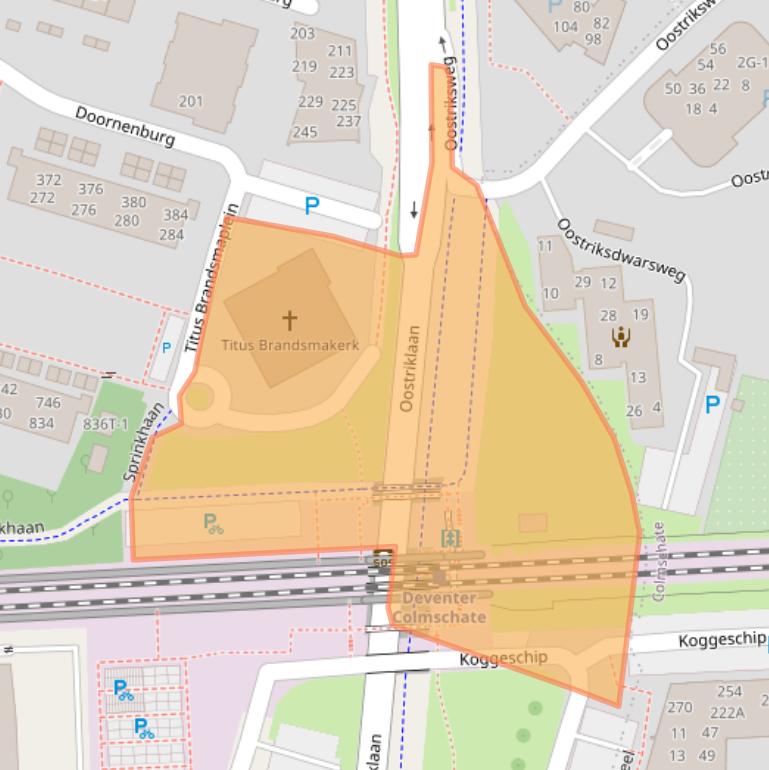 Kaart van postcodegebied 7423EM.
