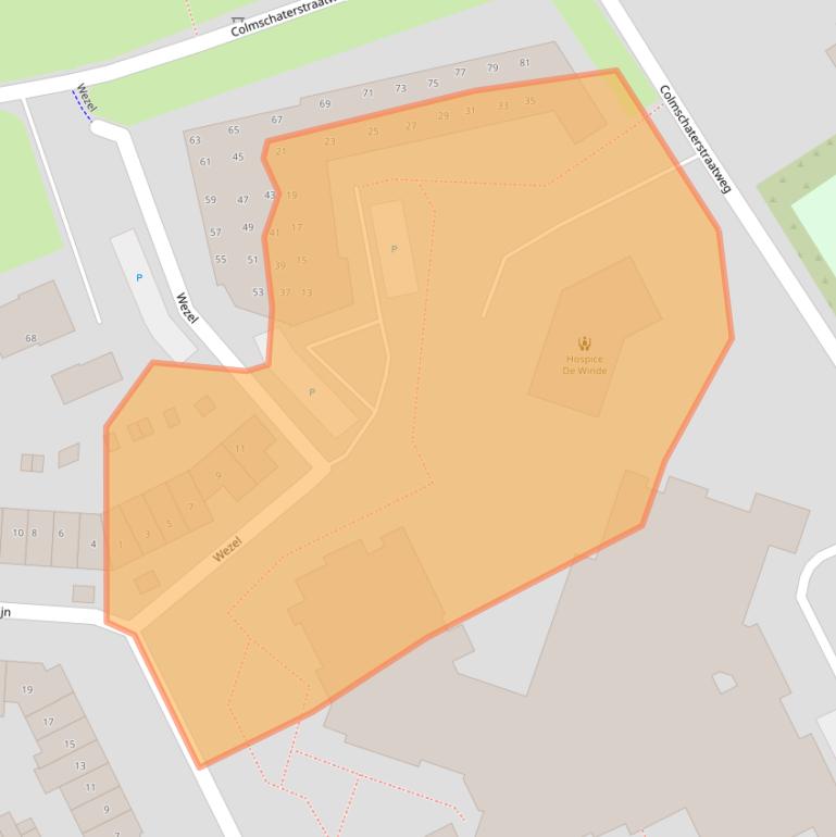 Kaart van postcodegebied 7423EP.