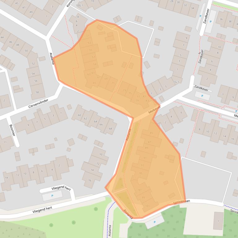 Kaart van postcodegebied 7423GD.