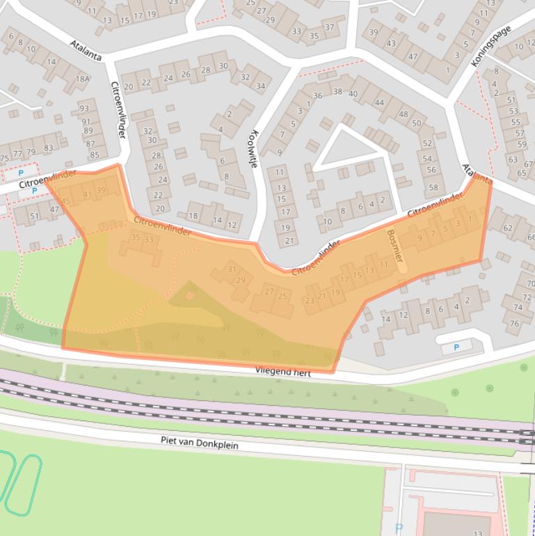 Kaart van postcodegebied 7423GE.