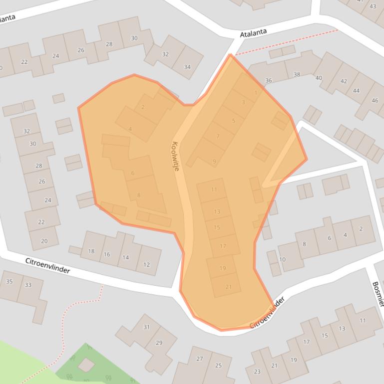 Kaart van postcodegebied 7423GJ.