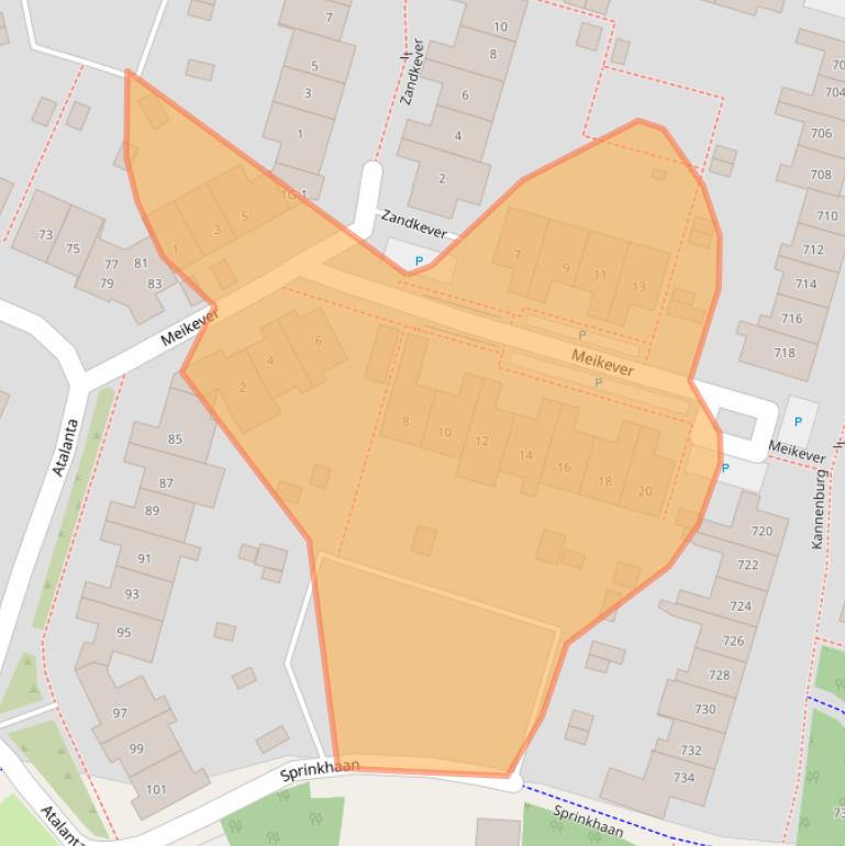 Kaart van postcodegebied 7423GK.