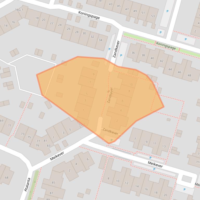 Kaart van postcodegebied 7423GL.