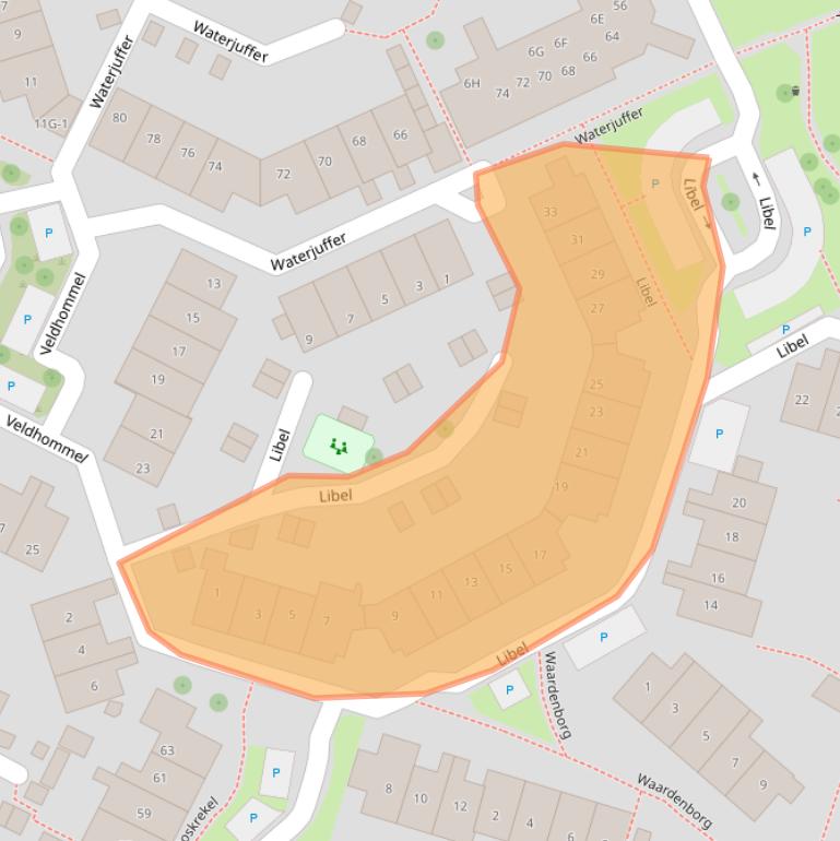 Kaart van postcodegebied 7423HE.