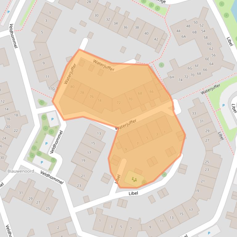 Kaart van postcodegebied 7423HL.