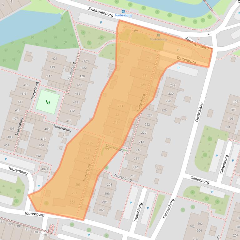 Kaart van postcodegebied 7423XB.