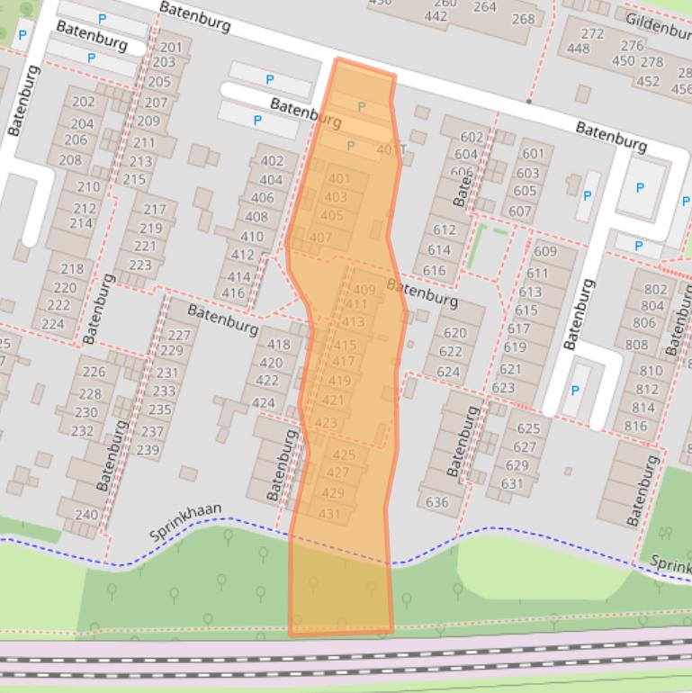 Kaart van postcodegebied 7423XP.