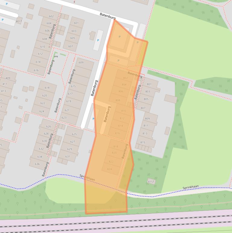 Kaart van postcodegebied 7423XW.