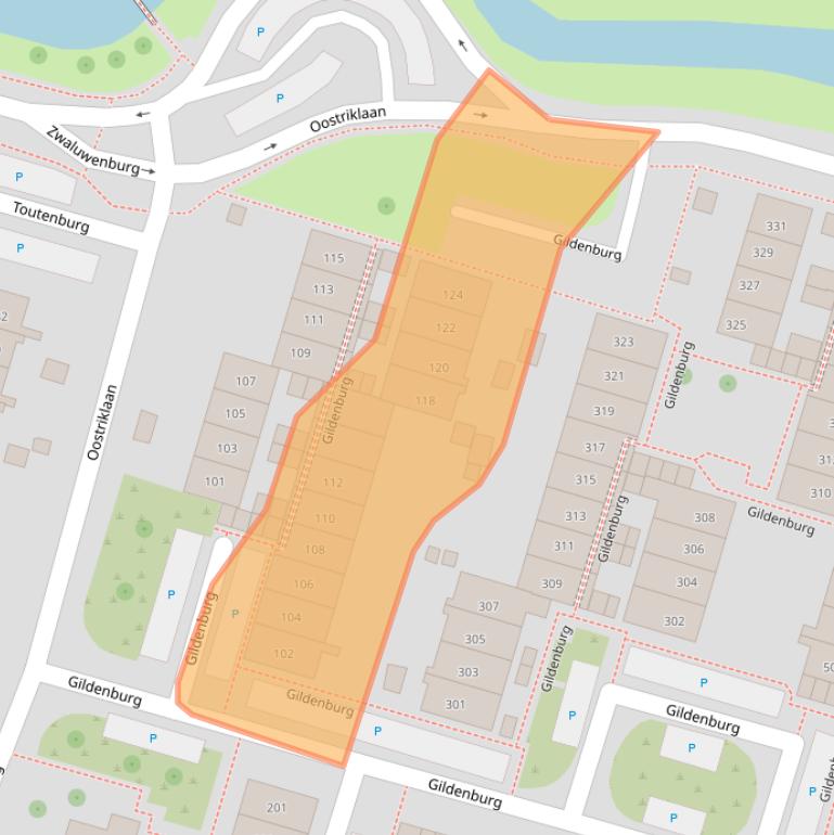 Kaart van postcodegebied 7423ZC.