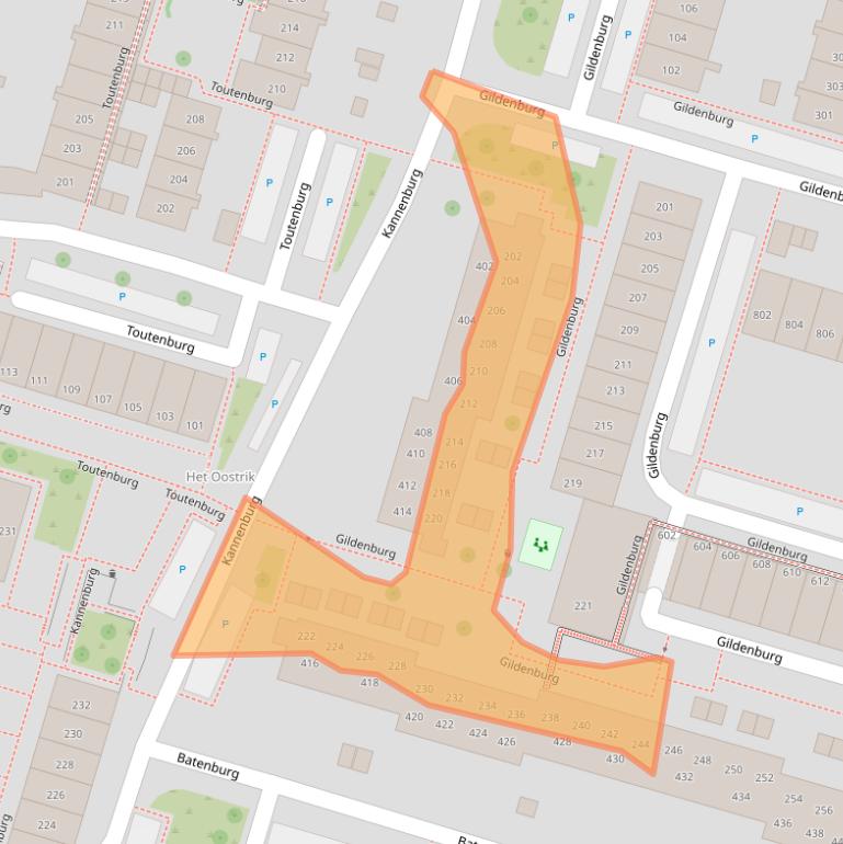 Kaart van postcodegebied 7423ZD.