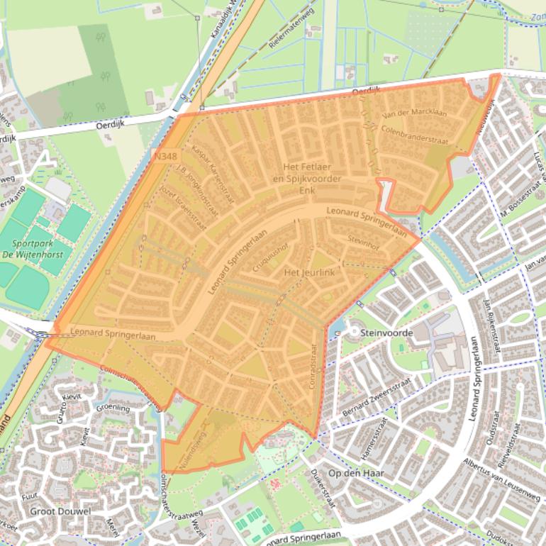 Kaart van postcodegebied 7424.