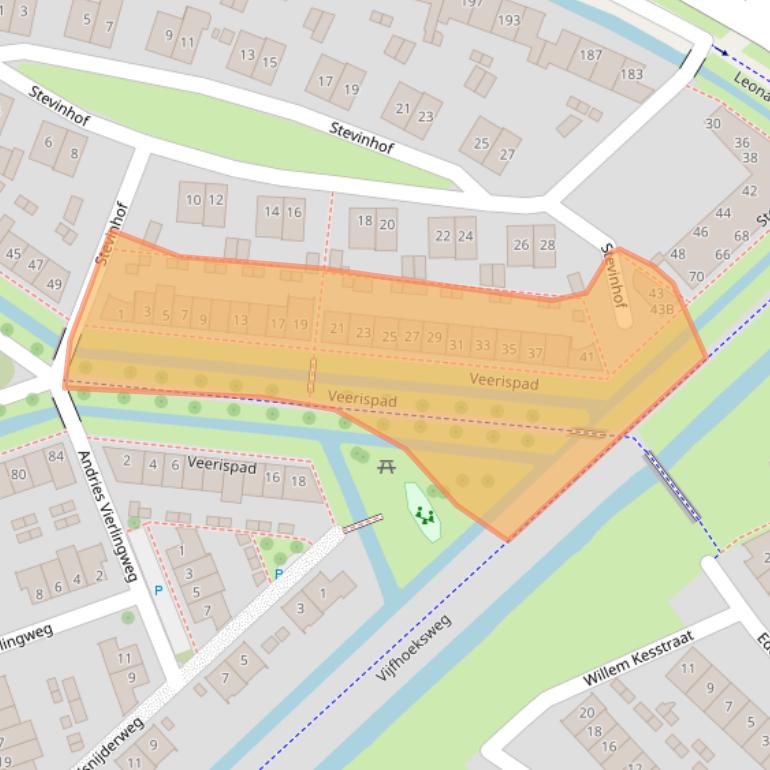 Kaart van postcodegebied 7424AJ.