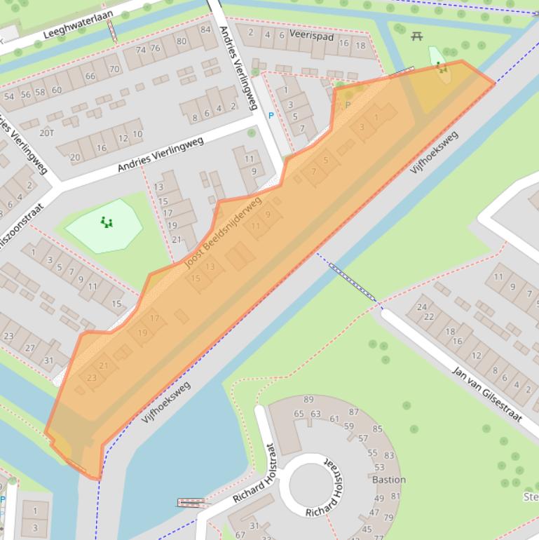 Kaart van postcodegebied 7424AM.