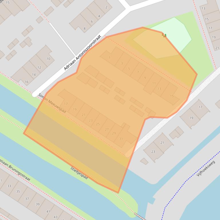 Kaart van postcodegebied 7424AN.