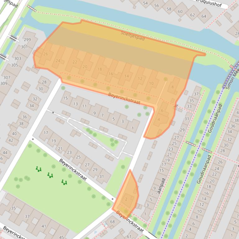 Kaart van postcodegebied 7424BC.