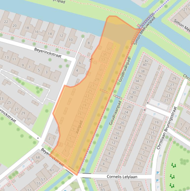 Kaart van postcodegebied 7424BE.