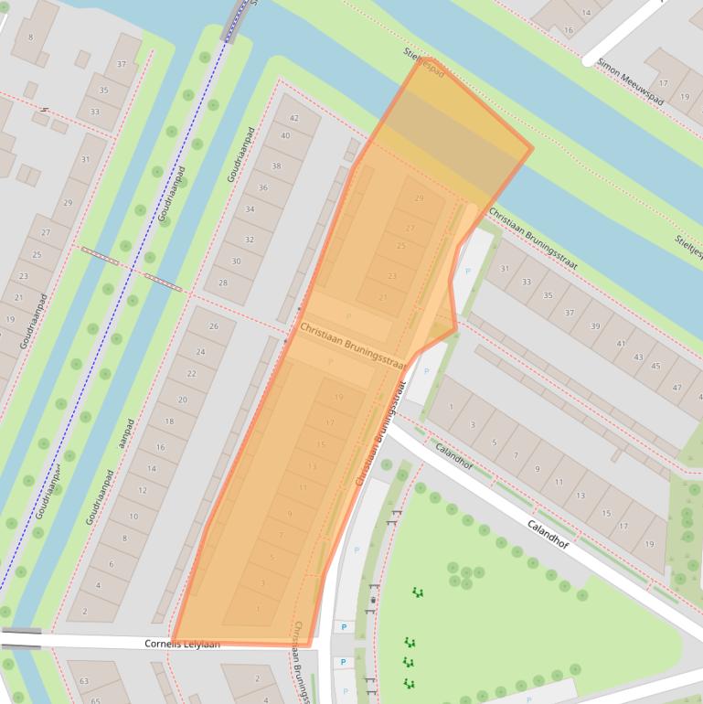 Kaart van postcodegebied 7424BH.